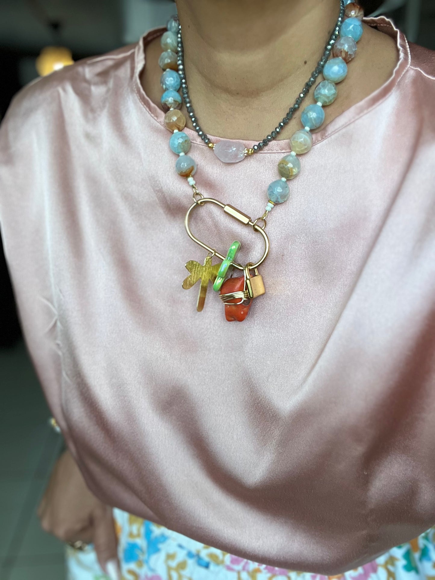 Carabin Lock Necklace