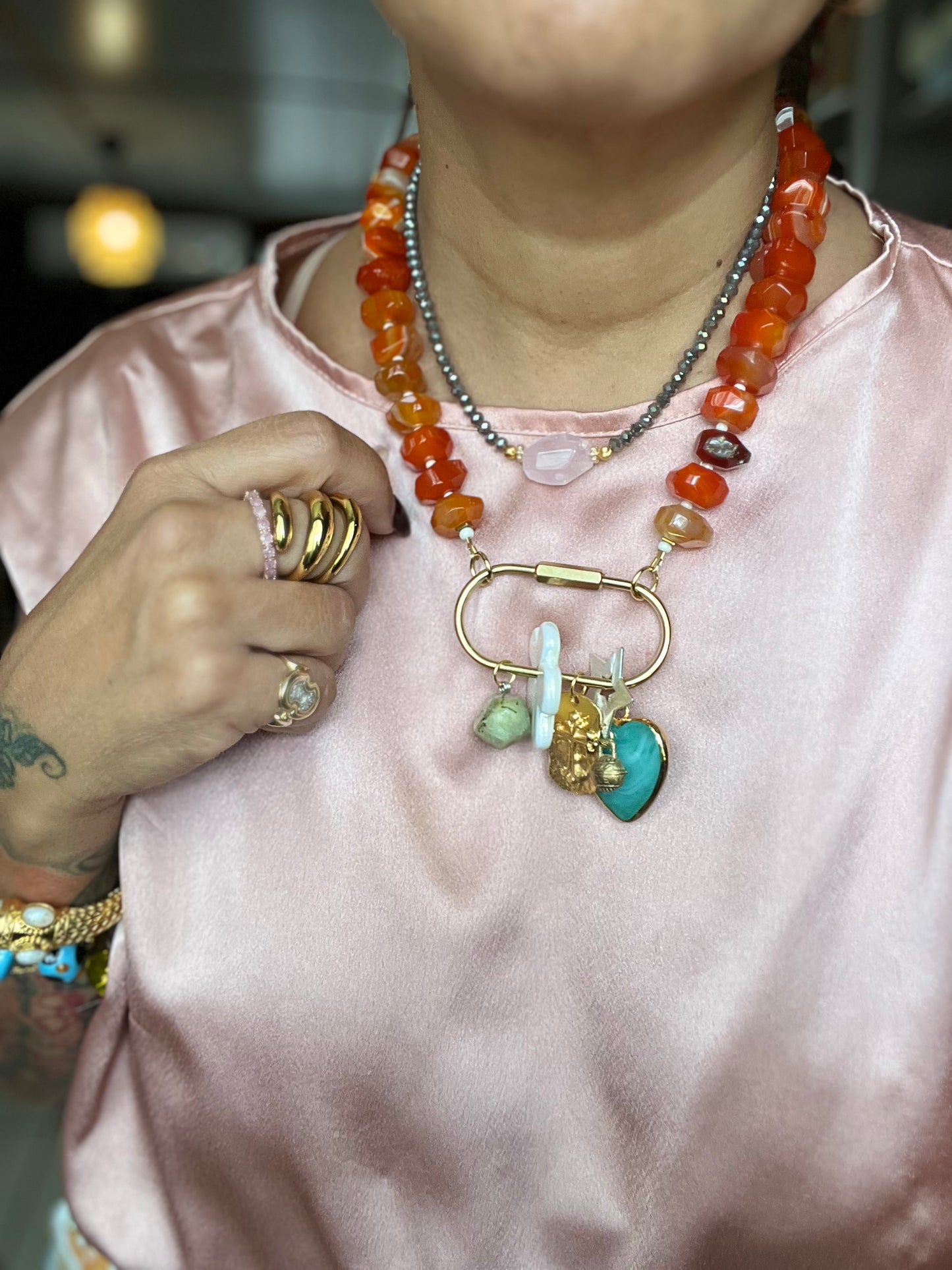 Carabin Lock Necklace