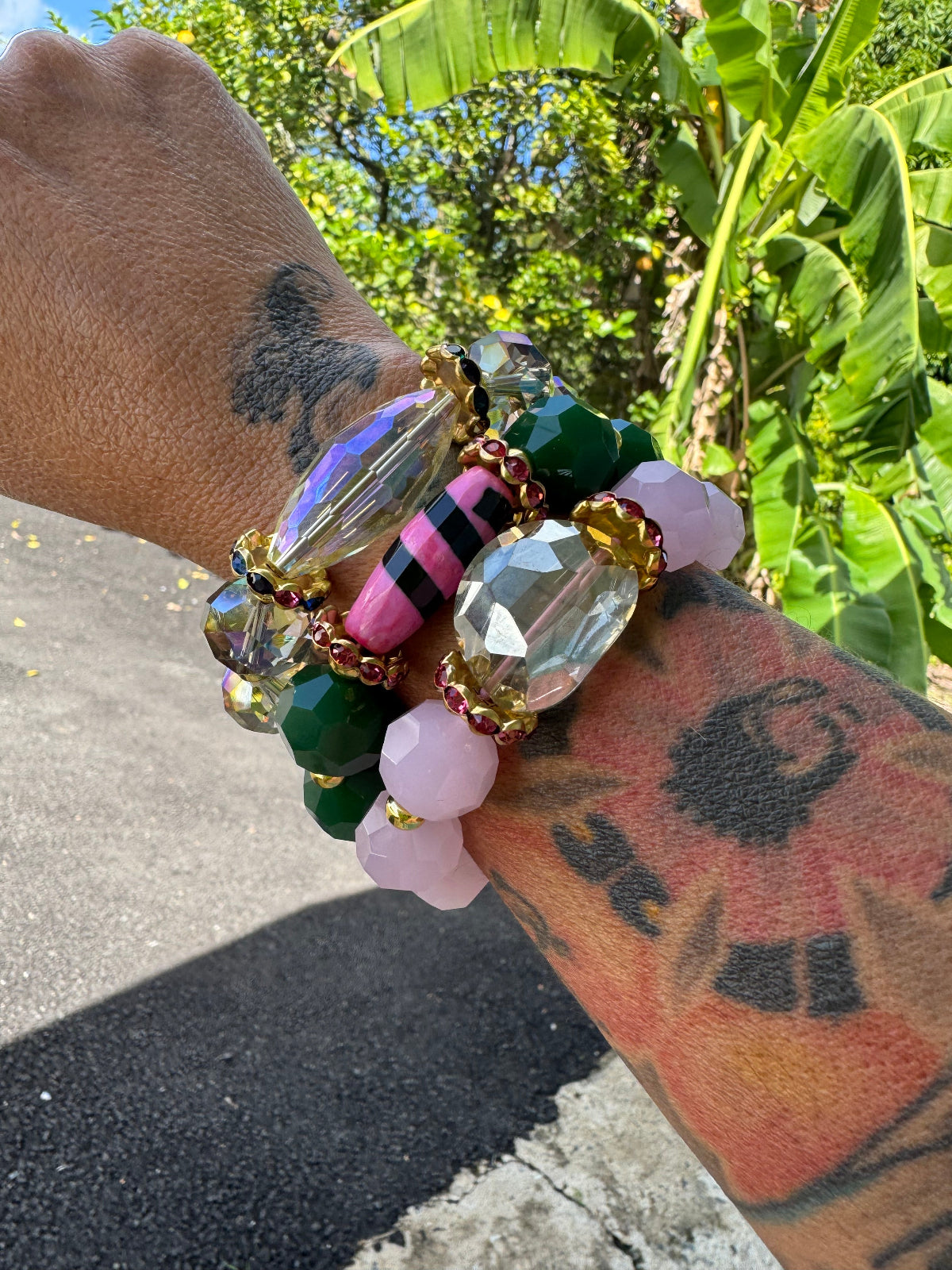 CRYSTAL BRACELETS LEATHER