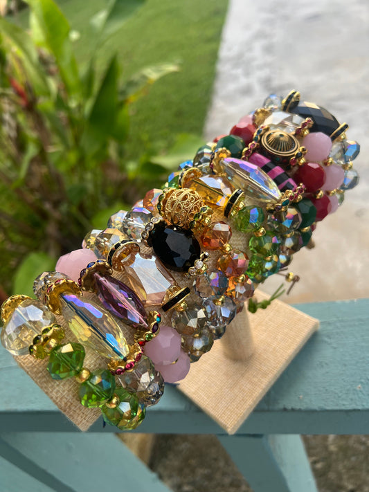 CRYSTAL BRACELETS LEATHER