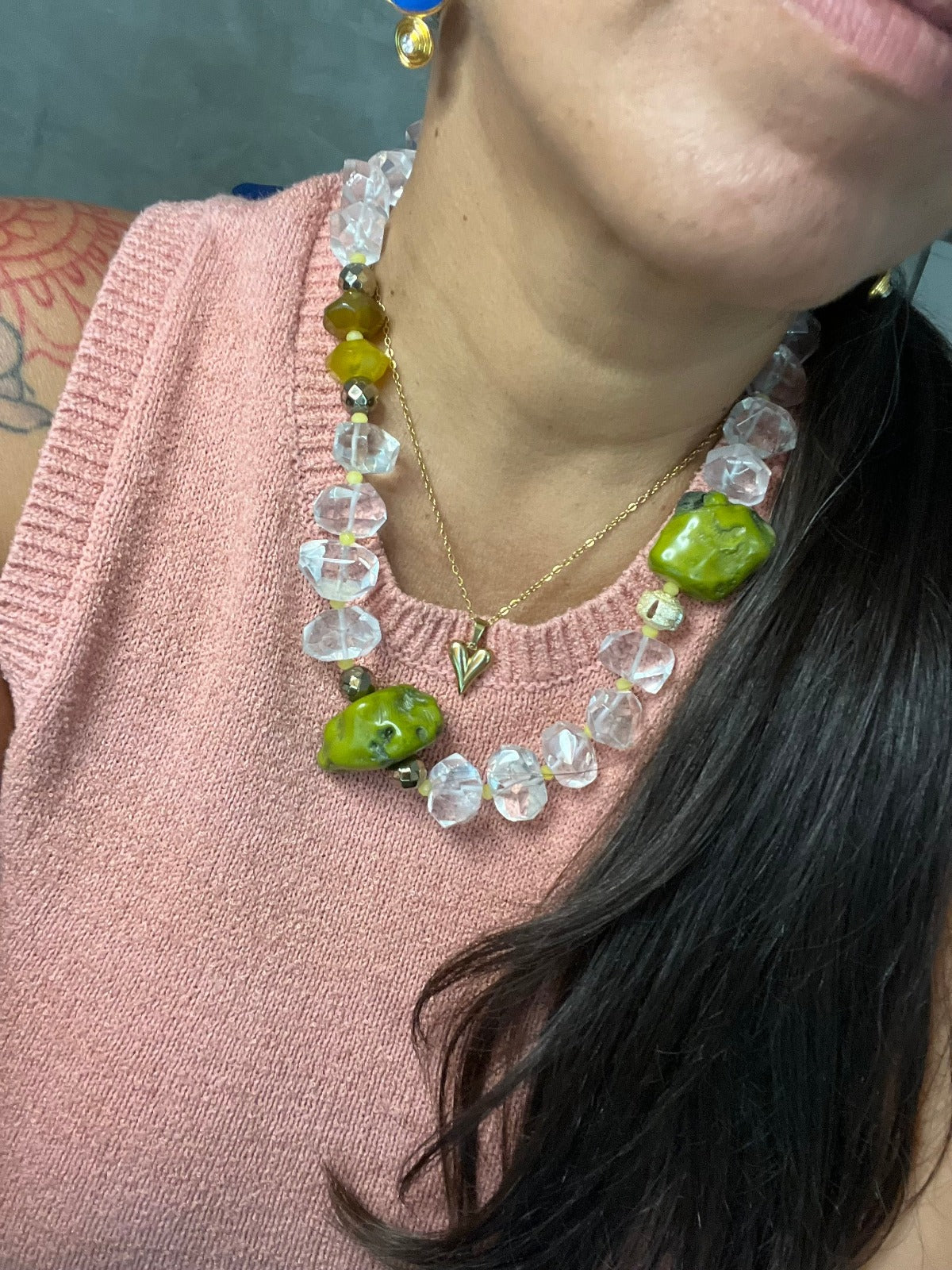 GREEN CORAL NECKLACE-120