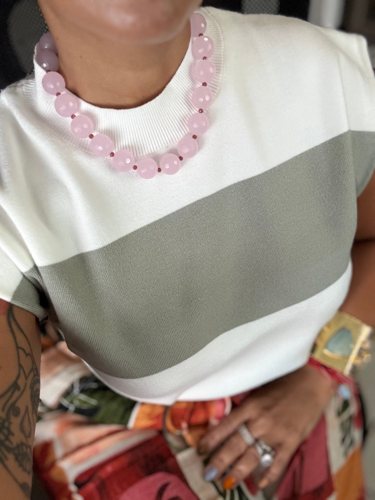 PINK LEAVE NECKLACE