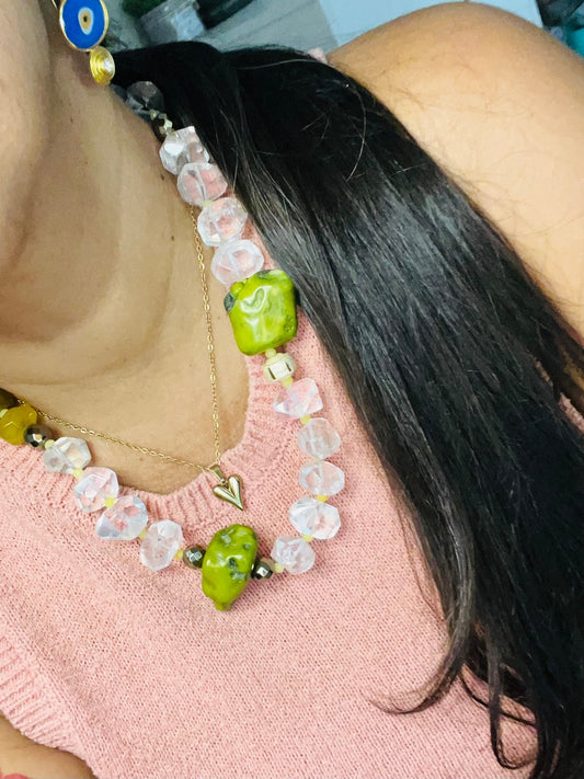 GREEN CORAL NECKLACE-120