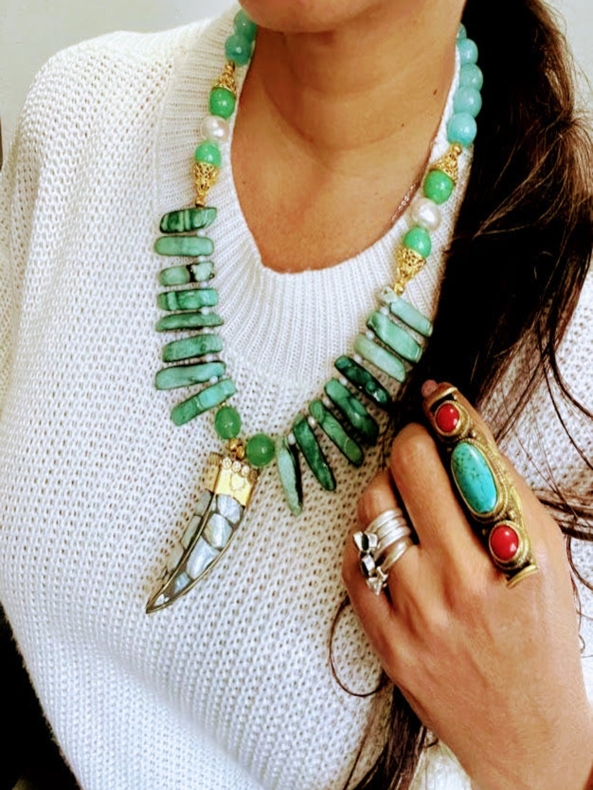 HORN TIBET NACAR NECKLACE